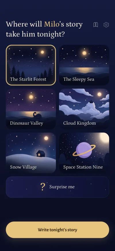 Luna Story app screen