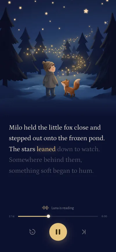Luna Story app screen