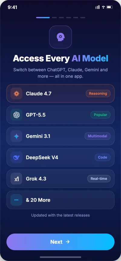 Omni AI app screen