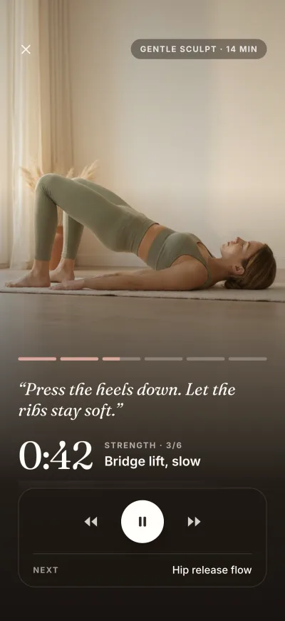Better Yoga app screen
